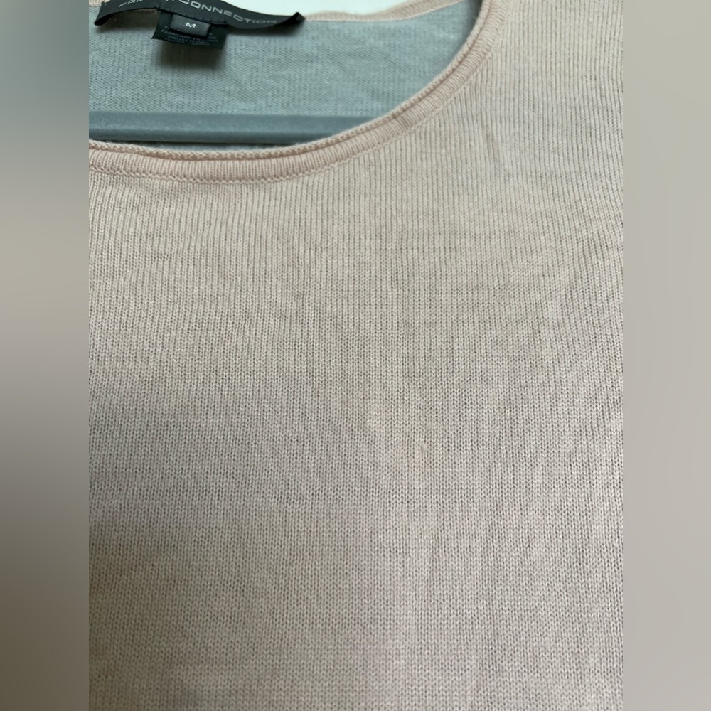 French Connection. Blush and Light Grey, Color Block Sweater. - Picture 7 of 8